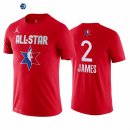 Camisetas NBA de Manga Corta Lebron James All Star 2020 Rojo