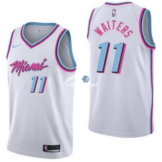 Camisetas NBA de Dion Waiters Miami Heats Nike Blanco Ciudad 17/18