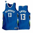 Camisetas NBA Nike Milwaukee Bucks NO.13 Jordan Nwora Azul Ciudad 2022-23