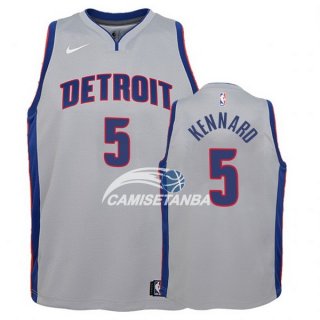 Camiseta NBA Ninos Detroit Pistons Luke Kennard Gris Statement 17/18