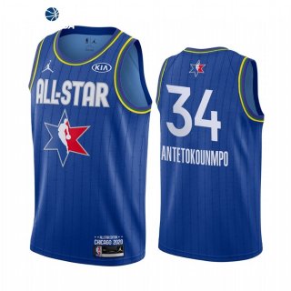 Camisetas NBA de Giannis Antetokounmpo All Star 2020 Azul