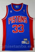 Camisetas NBA de Retro Hill Detroit Pistons Retro Azul