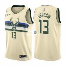 Camisetas NBA de Malcolm Brogdon Milwaukee Bucks Nike Crema Ciudad 17/18