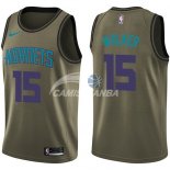 Camisetas NBA Salute To Servicio Charlotte Hornets Kemba Walker Nike Ejercito Verde 2018