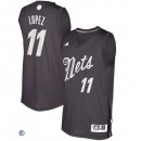 Camisetas NBA Brooklyn Nets 2016 Navidad Brook Lopez Negro