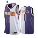 Camisetas NBA de Phoenix Suns Devin Booker Blanco Purpura Split Edition 2021