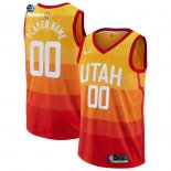 Camisetas NBA Utah Jazz Personalizada Amarillo Ciudad 2019-20