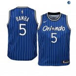 Camisetas de NBA Ninos Orlando Magic Mohamed Bamba Azul Hardwood Classics