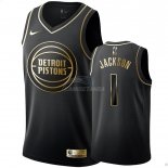 Camisetas NBA de Reggie Jackson Detroit Pistons Oro Edition