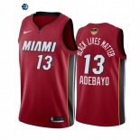 Camisetas NBA Miami Heat Bam Adebayo 2020 Campeones Finales BLM Rojo Statement