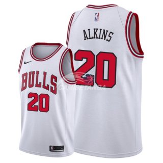 Camisetas NBA de Rawle Alkins Chicago Bulls Blanco Association 2018