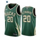 Camisetas NBA Edición ganada Milwaukee Bucks Nik Stauskas Verde 2020-21