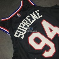 Camisetas NBA #94 Supreme x Nike Logo Negro