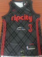 Camisetas NBA de C.J. McCollum Portland Trail Blazers Nike Negro Ciudad 17/18