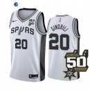 Camisetas NBA Nike San Antonio Spurs NO.20 Manu Ginobili 50th Blanco Association 2022-23