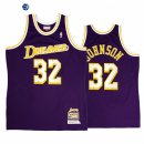 Camisetas NBA Los Angeles Lakers NO.32 Magic Johnson Purpura Throwback 2022