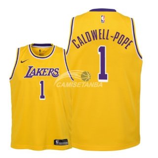 Camisetas de NBA Ninos Los Angeles Lakers Kentavious Caldwell Pope Amarillo Icon 18/19