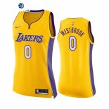 Camisetas NBA Mujer Los Angeles Lakers Russell Westbrook Amarillo Icon 2021