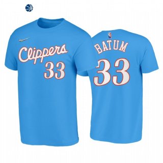 T Shirt NBA Los Angeles Clippers NO.33 Nicolas Batum 75th Azul Ciudad 2021-22