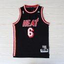 Camisetas NBA de retro James Miami Heats Rev30 Negro