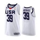 Camisetas Copa Mundial de Baloncesto FIBA 2019 USA Bam Adebayo Blanco