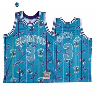 Camisetas NBA Charlotte Hornets Terry Rozier III Azul Hardwood Classics