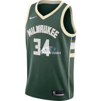 Camisetas NBA de Giannis Antetokounmpo Milwaukee Bucks Verde Icon 17/18