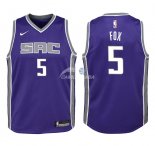 Camisetas de NBA Ninos Sacramento Kings De'Aaron Fox Púrpura Icon 2018