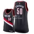 Camisetas NBA Mujer Caleb Swanigan Portland Trail Blazers Negro Icon