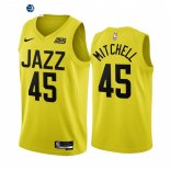 Camisetas NBA Nike Utah Jazz NO.45 Donovan Mitchell Amarillo Icon 2022-23