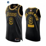 Camisetas NBA L.A.Lakers Rajon Rondo 2020 Campeones Finales BLM Negro Mamba