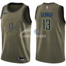 Camisetas NBA Salute To Servicio Indiana Pacers Paul George Nike Ejercito Verde 2018