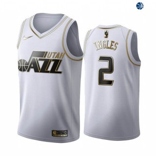 Camisetas NBA de Joe Ingles Utah Jazz Blanco Oro 19/20