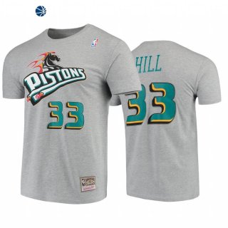 T-Shirt NBA Detroit Pistons Grant Hill Gris Hardwood Classics