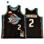 Camisetas NBA Detroit Pistons NO.2 Cade Cunningham X BR Remix Negro Hardwood Classics 20222 23