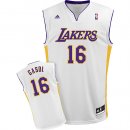 Camisetas NBA de Pau Gasol Los Angeles Lakers Blanco