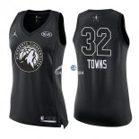 Camisetas NBA Mujer Karl-Anthony Towns All Star 2018 Negro