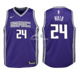 Camisetas de NBA Ninos Sacramento Kings Buddy Hield Púrpura Icon 2018