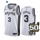 Camisetas NBA Nike San Antonio Spurs NO.3 Keldon Johnson 50th Blanco Association 2022-23