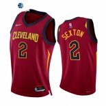 Camisetas NBA de Cleveland Cavaliers Collin Sexton 75th Season Diamante Rojo Icon 2021-22