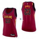 Camisetas NBA Mujer LeBron James Cleveland Cavaliers Rojo Icon 17/18