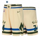 Pantalon NBA de Milwaukee Bucks Ray Allen Crema Ciudad 2020