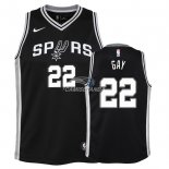 Camisetas de NBA Ninos San Antonio Spurs Rudy Gay Negro Icon 2018