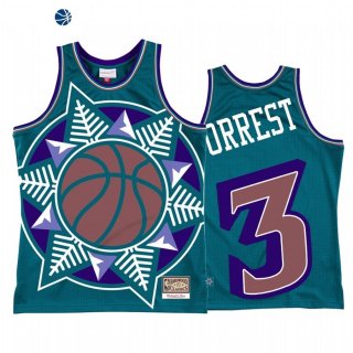 Camisetas NBA Utah Jazz Trent Forrest Big Face 2 Teal Hardwood Classics