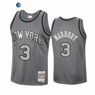 Camisetas NBA New York Knicks Stephon Marbury Gris Hardwood Classics 2021