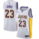 Camisetas NBA de Lebron James Los Angeles Lakers Blanco Association 17/18