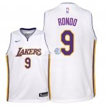 Camisetas de NBA Ninos Los Angeles Lakers Rajon Rondo Blanco Association 2018