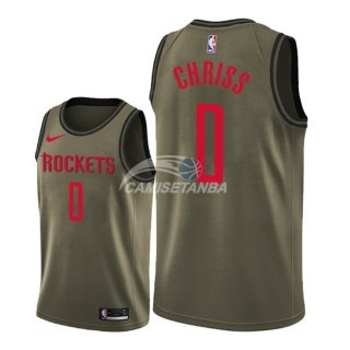 Camisetas NBA Salute To Servicio Houston Rockets Marquese Chriss Nike Camuflaje Militar 2018