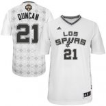 Camisetas NBA San Antonio Spurs Noches Latinas Manga Duncan Blanco