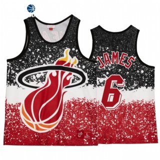 Camisetas NBA Miami Heat LeBron James Rojo Throwback 2021